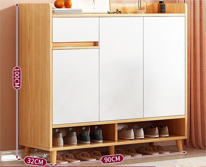 SOCE010 -  Craftsman Shoe Cabinet with Storage and Top Display Shelf image 2