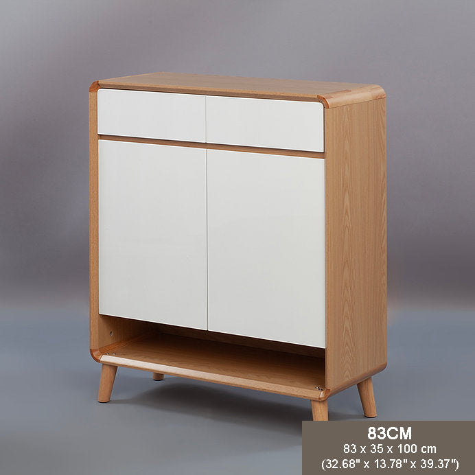 SOCE049 - Nordic Wood Door Entry Shoe Cabinet image 1