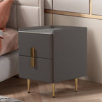 CBD023 - Ultra Narrow Solid Wood Bedside Cabinet with 2 Drawers image 1