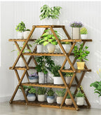 PS023 Bamwood Multi-Layer Plant Floor Stand image 3