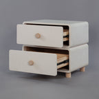 CBD020 - Cream Air Bedside Cabinet Nightstand with Two Storage image 4