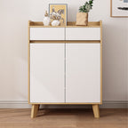SOCE064 - Modern Nordic Wooden Shoe Cabinet with Drawers image 3