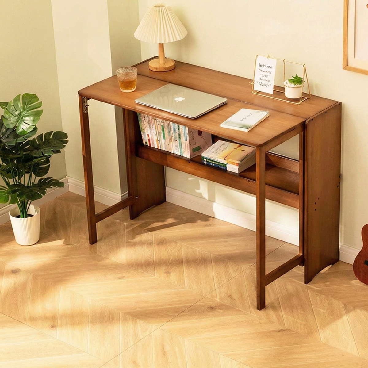 CD010 - Multi-Functional Foldable Bamboo Table – Space-Saving Table image 0