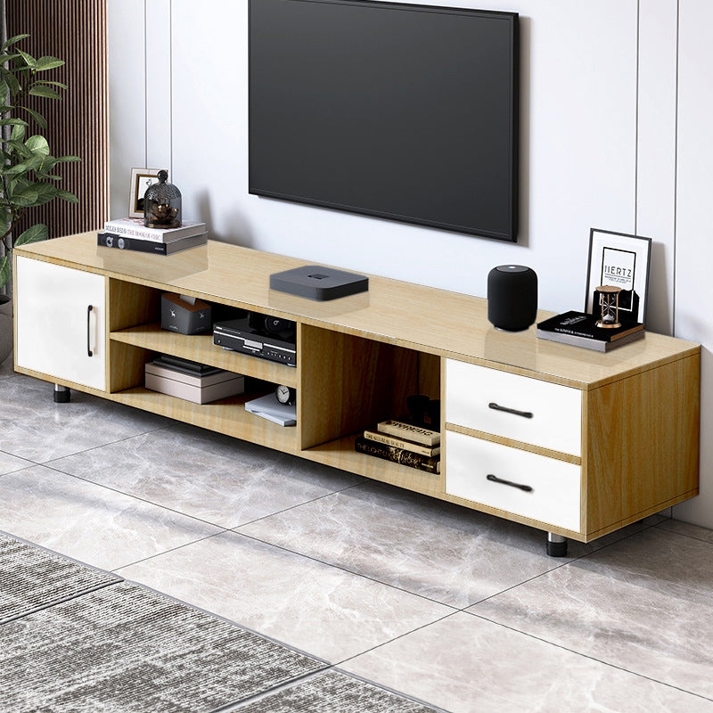 TV010 - Sleek Minimalist TV Stand with Glass Top image 1