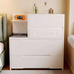 DR018 - Modern Vanity Dressing Table with Mirror, Storage Drawers, Cushion Stool image 1