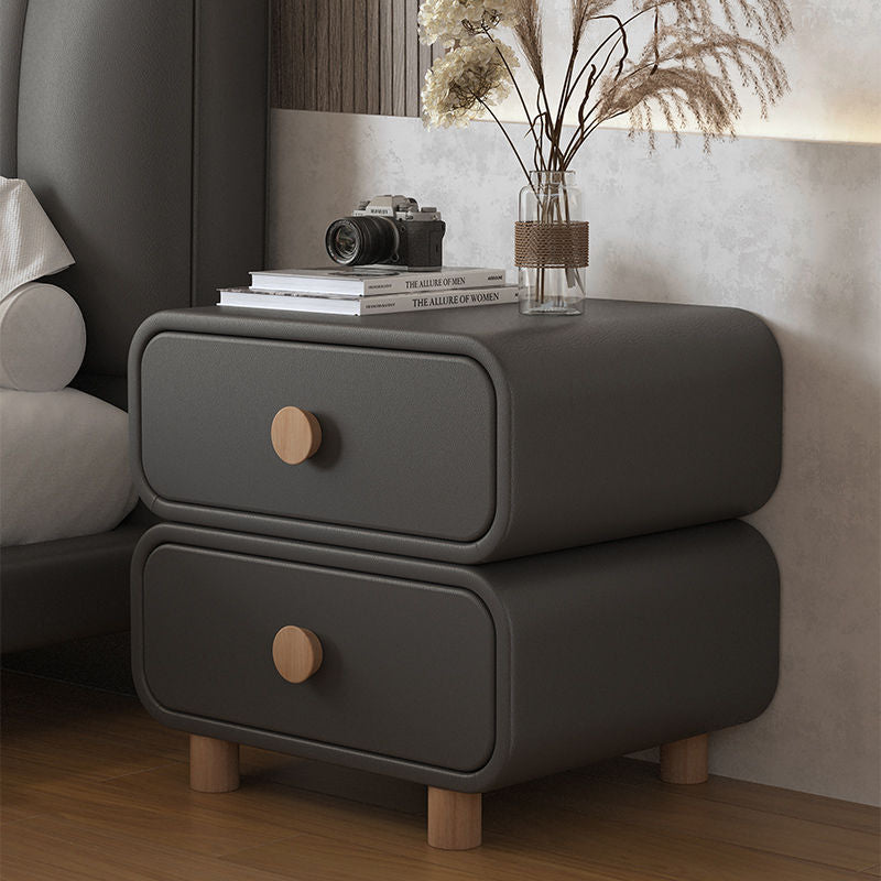 CBD020 - Cream Air Bedside Cabinet Nightstand with Two Storage image 1