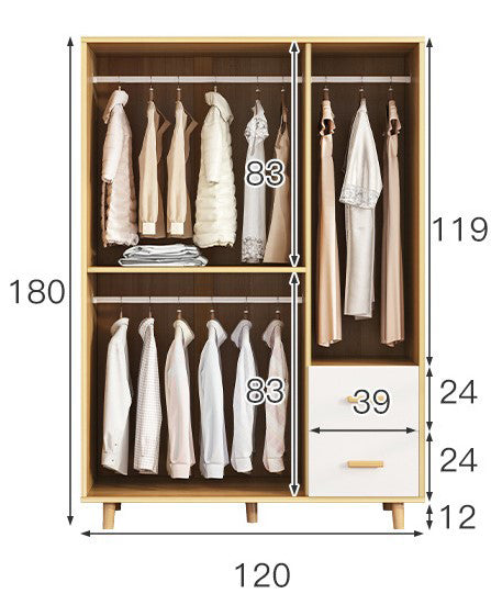 CC021-Modern Minimalist Wardrobe for Small Bedrooms with Large Capacity image 12