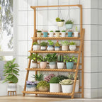 PS005 Bamwood Balcony Floor Stand Rack image 0