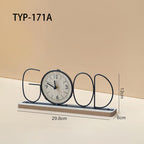 TYP-171 - Minimalist Creative Iron Art Letter Clock – Entryway, and Office Decor image 0