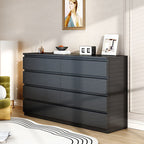 CBD028 - Elegant Multiple-Drawer Black Dresser Modern Accent Storage for Bedroom image 0