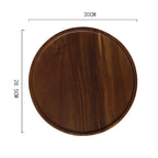 TRAY003 - Round Wooden Tray | Tea & Snack Serving Plate image 5