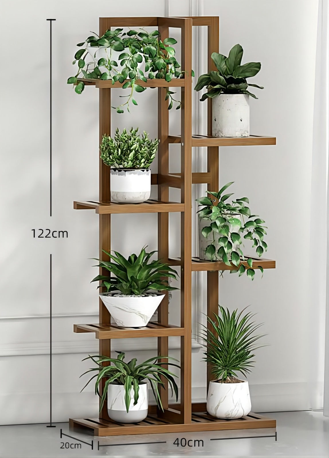 PS014 - Bamwood Modern Wood Plant Floor Stand image 5