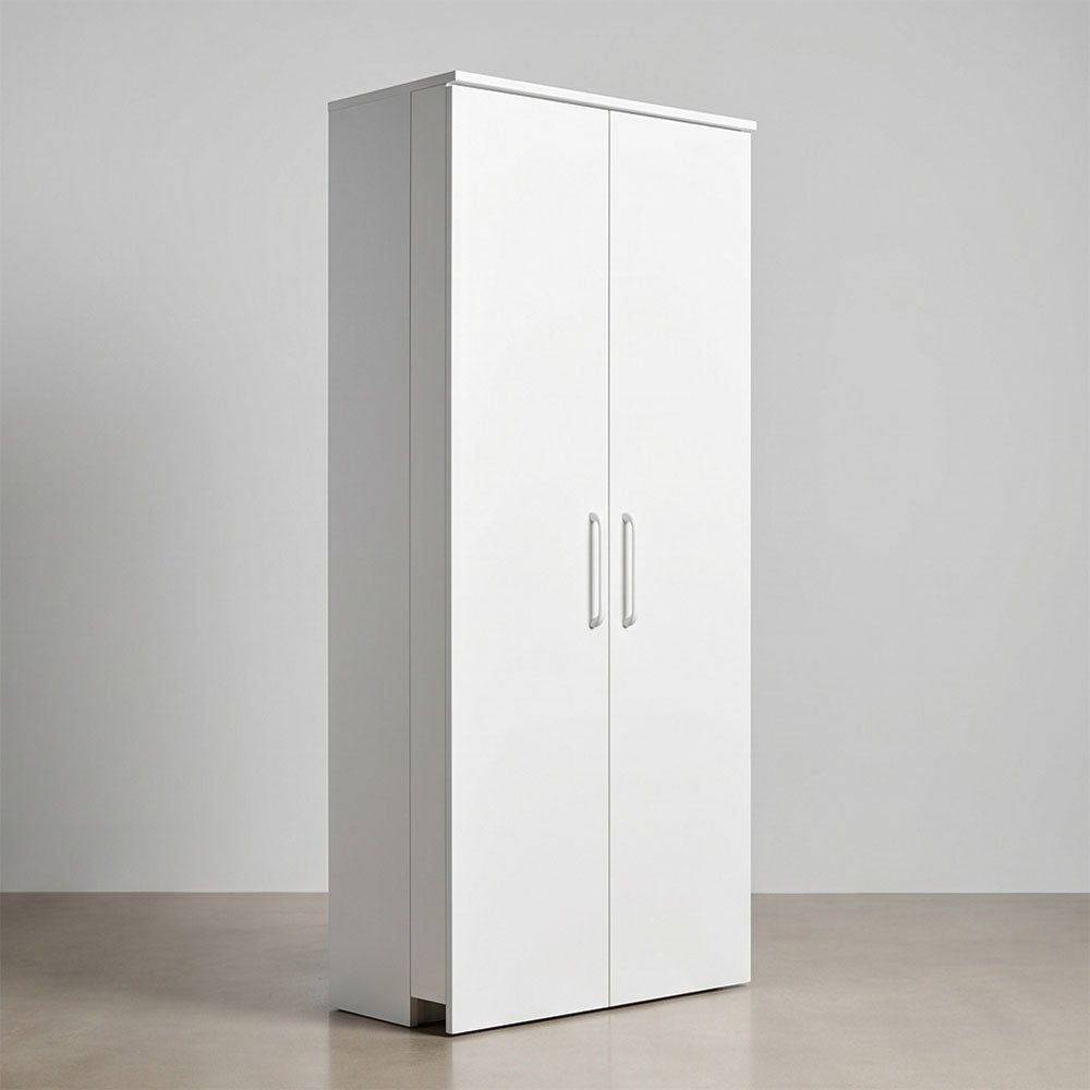 WCK024 - White Kitchen Pantry Cabinet with Shelves & Multi-Storage Compartments image 2
