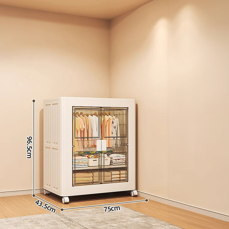 CC053 - Foldable Movable Wardrobe Multi-Layer Clothing Storage Cabinet image 2