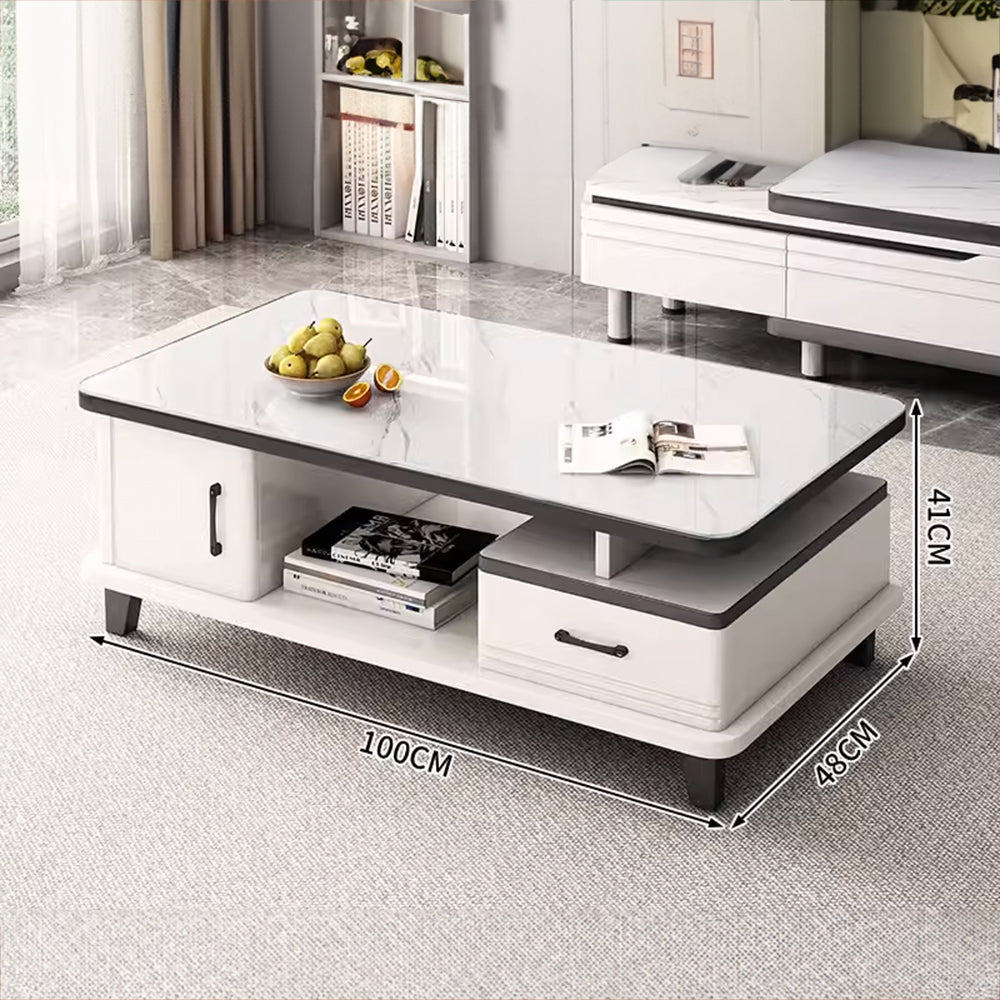EDB010 Craftsman Exquisite Marble Texture Coffee Table image 5
