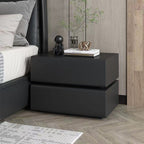 CBD021 - Modern Nightstand with Leather Wrap image 1