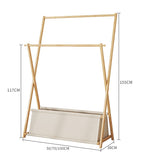 CC016 - Double-layer portable clothes rack with Cloth Storage Basket image 4