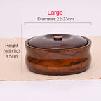 BOWL010 - Wooden Bowl with Lid | Instant Noodle & Soup Bowl image 2