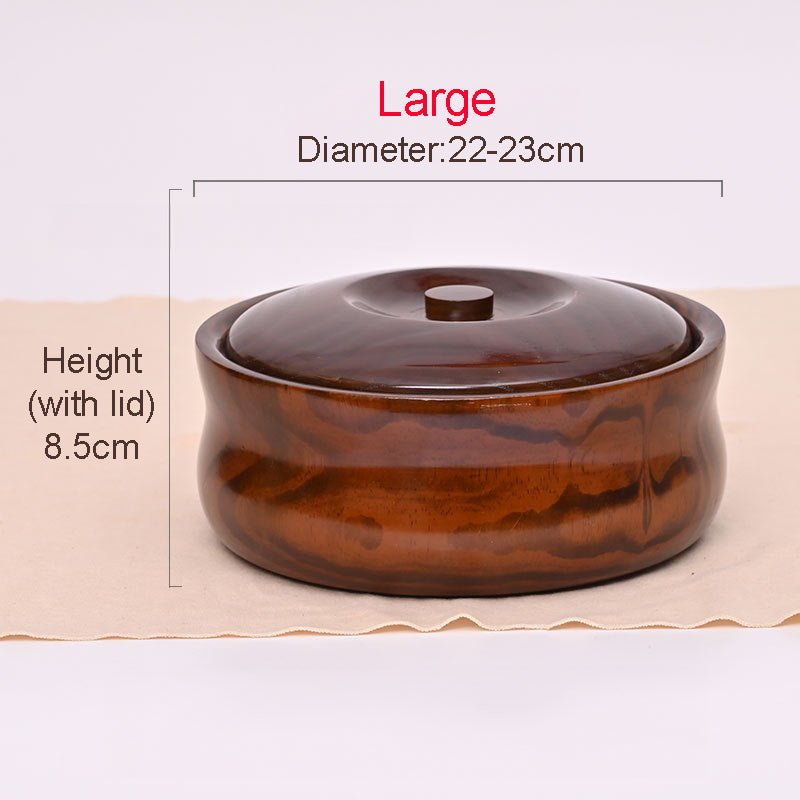 BOWL010 - Wooden Bowl with Lid | Instant Noodle & Soup Bowl image 2