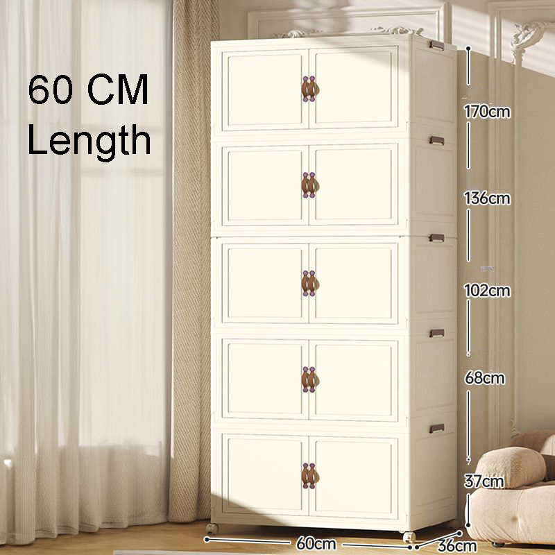 BS026 - Installation-Free Solid Color Multi-Layer Storage Cabinet image 10