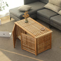 EDB039 - Modern Wood Side Table with Storage - End Table, Coffee Table image 0
