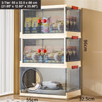 BS043 - Multifunctional Cozy Cat House with Storage Cabinet image 8