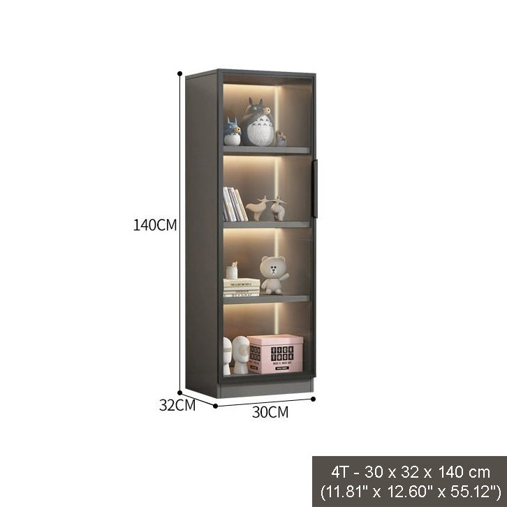 BS042 - Glass Door Display Cabinet – Bookshelf & Storage Unit for Living Room image 2