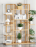 PS014 - Bamwood Modern Wood Plant Floor Stand image 0