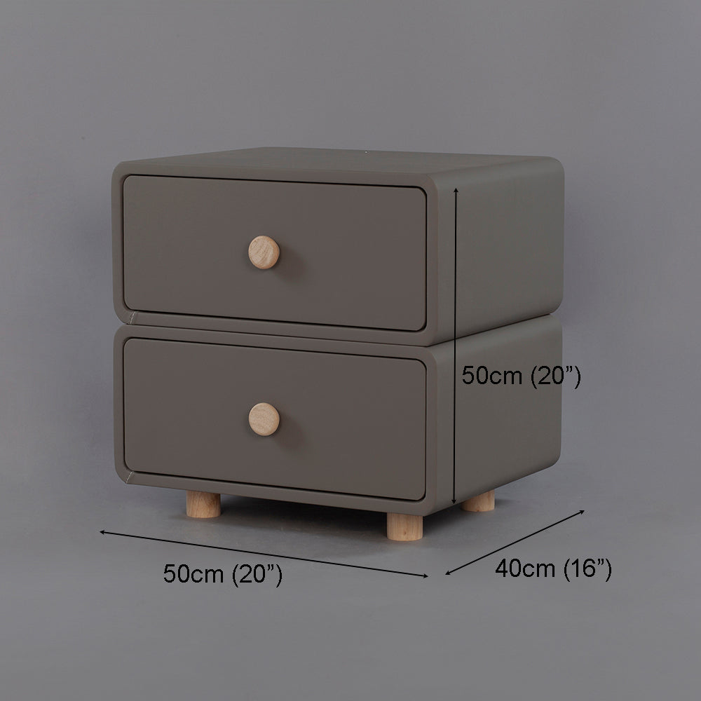 CBD020 - Cream Air Bedside Cabinet Nightstand with Two Storage image 14