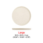 DISH004 - Japanese Ceramic Stone-Texture Flat Plate | Minimalist Dinner Dish image 4