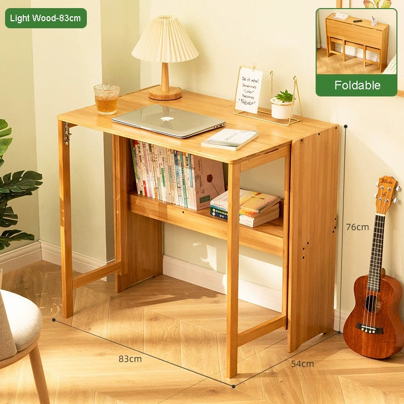 CD010 - Multi-Functional Foldable Bamboo Table – Space-Saving Table image 5