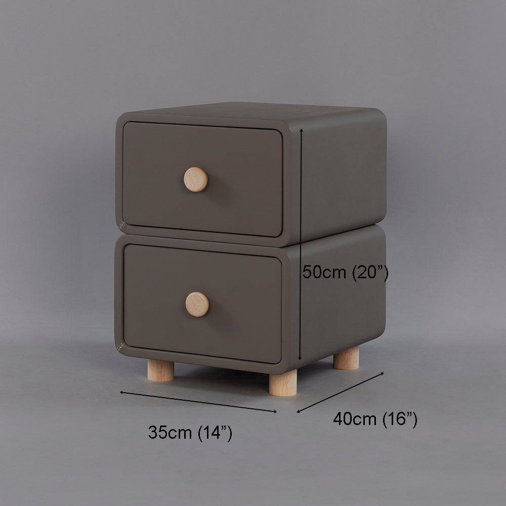 CBD020 - Cream Air Bedside Cabinet Nightstand with Two Storage image 13