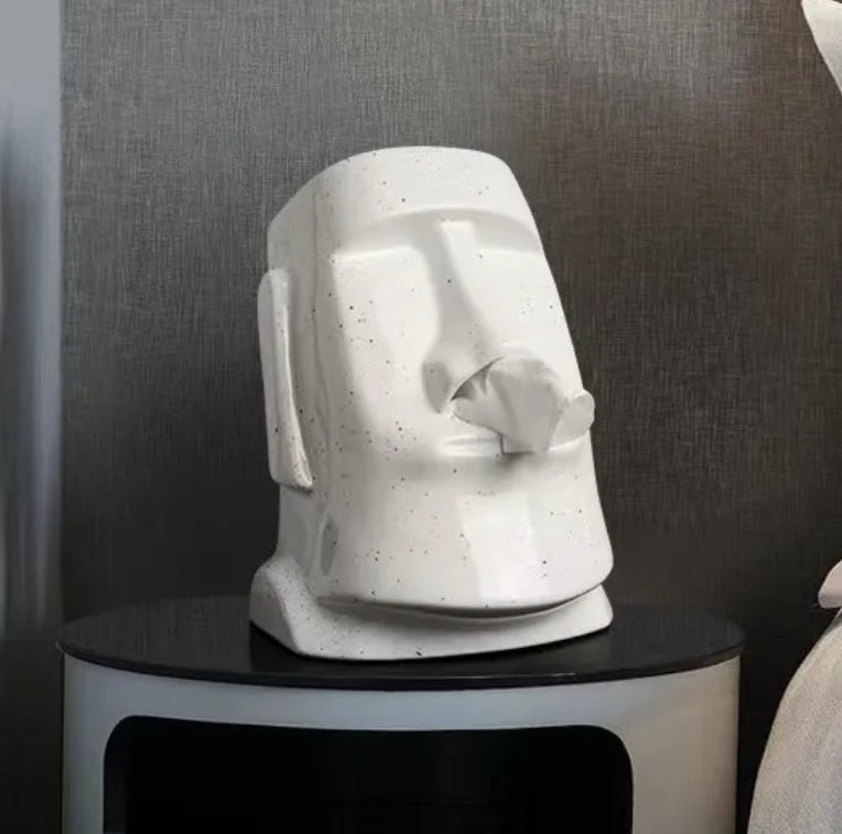 TPC228 - White Moai Nostril Paper Box image 2