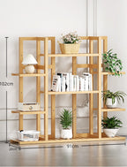 PS014 - Bamwood Modern Wood Plant Floor Stand image 9