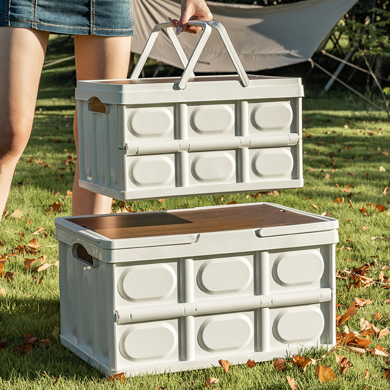BS046 - Outdoor Camping Storage Box with Wooden Lid image 0