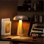 LS008 - Mushroom Rechargeable LED Table Lamp – Touch Control Metal Night Light image 1