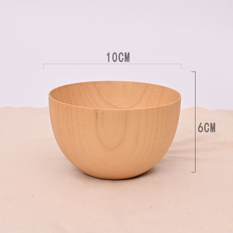 BOWL011 - Natural Wooden Rice Bowl image 2