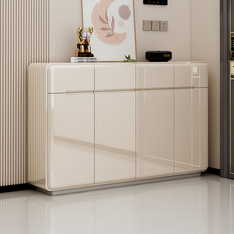 SOCE065 - Cream Gloss Multifunctional Shoe Storage Cabinet image 0