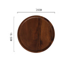 TRAY003 - Round Wooden Tray | Tea & Snack Serving Plate image 4