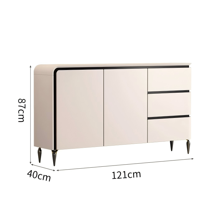 WCK018 - Modern Light-Luxury Lacquered Sideboard Cabinet with Drawers image 9