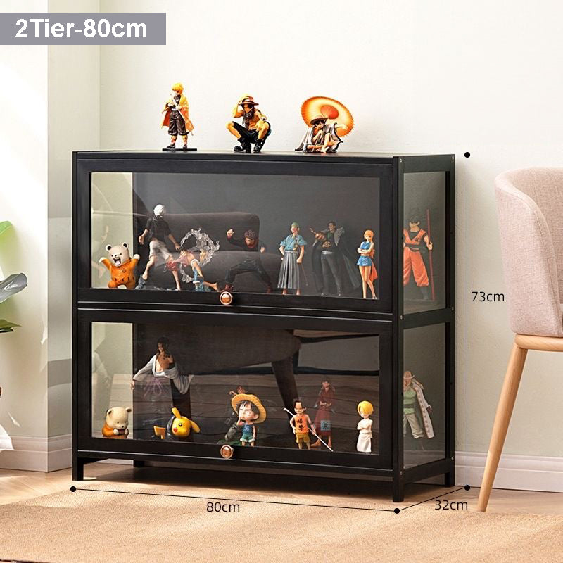BS013 Bamwood Simple Modern Home Transparent Display Case image 2