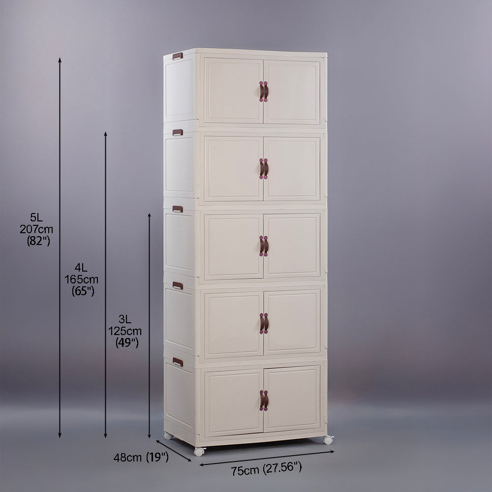 BS026 - Installation-Free Solid Color Multi-Layer Storage Cabinet image 12
