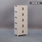 BS026 - Installation-Free Solid Color Multi-Layer Storage Cabinet image 7