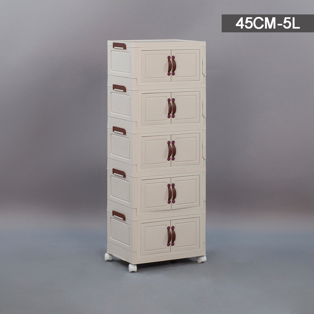 BS026 - Installation-Free Solid Color Multi-Layer Storage Cabinet image 7