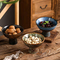 BOWL006 - Vintage Ceramic Pedestal Dessert & Snack Bowl image 0