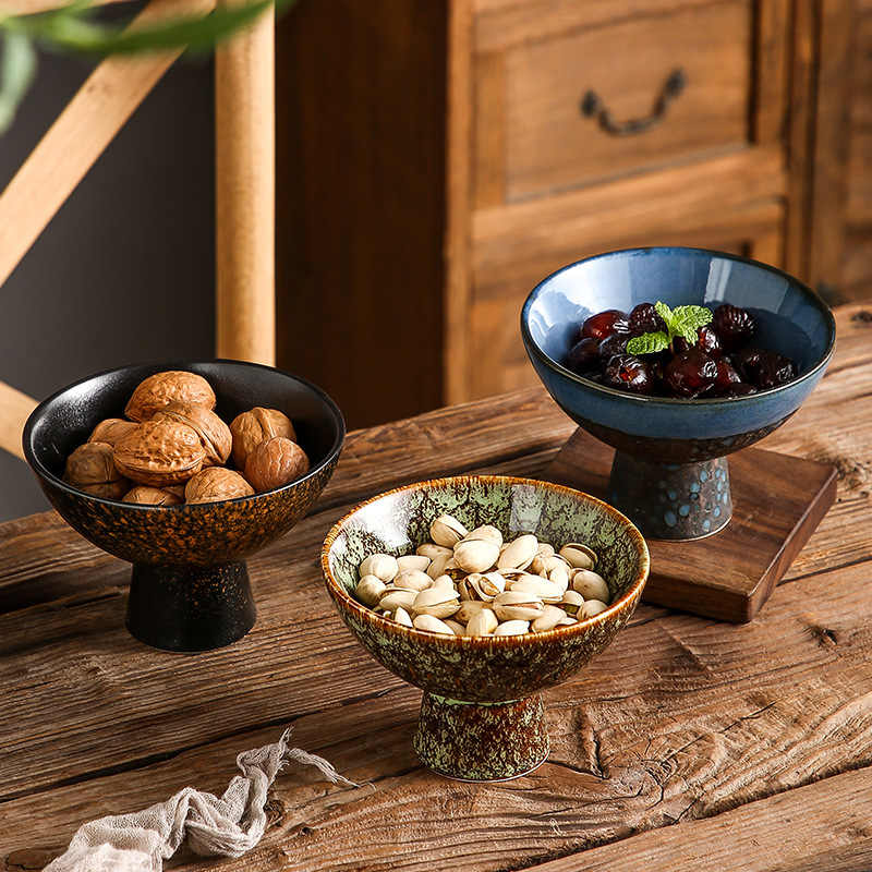 BOWL006 - Vintage Ceramic Pedestal Dessert & Snack Bowl image 0
