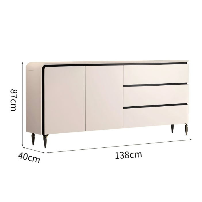 WCK018 - Modern Light-Luxury Lacquered Sideboard Cabinet with Drawers image 10