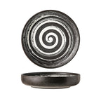 DISH001 - Japanese Vintage Dark Ceramic Dinner Plate image 6