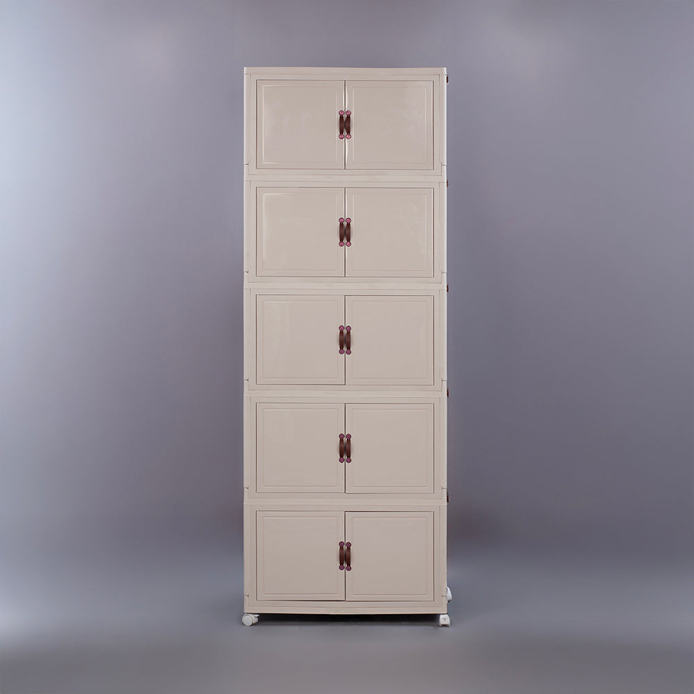 BS026 - Installation-Free Solid Color Multi-Layer Storage Cabinet image 1