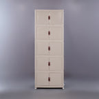 BS026 - Installation-Free Solid Color Multi-Layer Storage Cabinet image 1